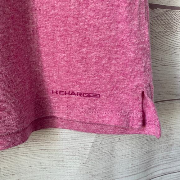 Under Armour Pink Sleeveless Shirt or Tank Top Athletic Active Size L - Picture 10 of 12